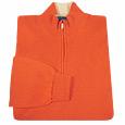 Principe di Salina Orange Cashmere Zip Mock Turtleneck Sweater