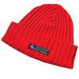 Red Ribbed Pure Cashmere Skull Cap