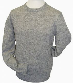 MCCARRON ROUND NECK LAMBSWOOL JUMPER CHARCOAL / SMALL