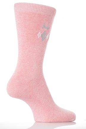 Ladies 2 Pair Pringle Jemma Embroidered Argyle Sock In 7 Colours Navy