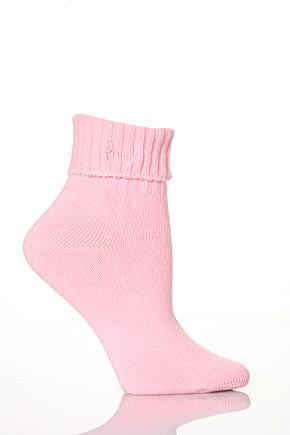 Ladies 2 Pair Pringle Tessa Plain Ankle Socks With Rib Cuff In 3 Colours Black