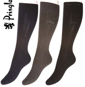 Pringle Mens 3 Pair Pringle Laird Rib Trouser Sock Black-navy-grey - Black/navy/grey