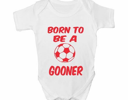 Print4U Born to Be A Gooner/Arsenal ~ Babygrow~Babies Gift Boy/Girl Vest Babies Clothing 6-12 pink