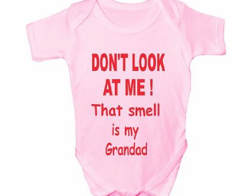 Print4U Dont Look T Me ~Funny Babygrow~Babies Gift Boy/Girl Vest Babies Clothing 0-3 pink