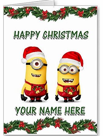 despicable me 2 - minions christmas card personalised