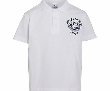 Priory Common School Unisex Polo Shirt, White