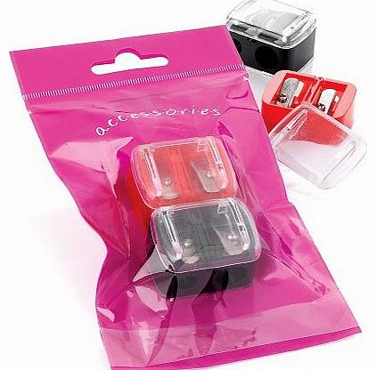 Pritties Accessories Pair of 2 Way Cosmetic Pencil Sharpeners - Beauty Accessories