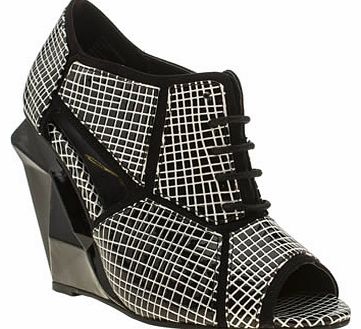 womens privileged black & white glaze high