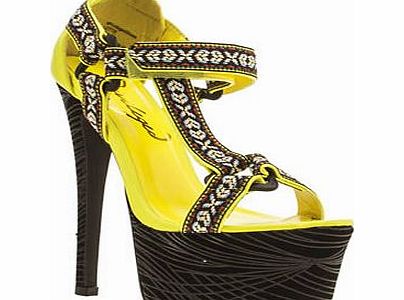 Privileged womens privileged yellow lettie high heels