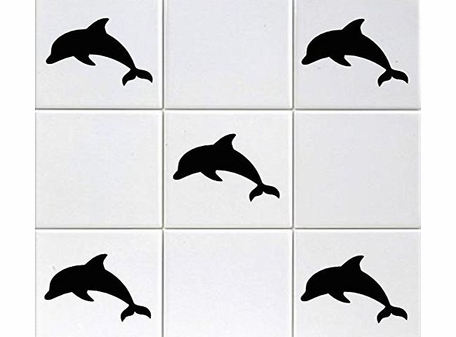 PRO CUT GRAPHICS 12 x Dolphin Tile Transfers To Fit 6 Inch Tiles Bathroom Wall Sign Decal Vinyl Sticker For Shop Office Home Cafe Hotel