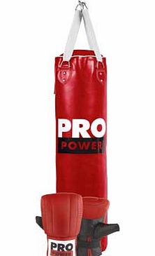 Pro Fitness 3ft Punch Bag with Gloves