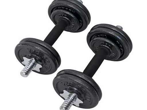 Pro Fitness Cast Dumbbell Set - 15kg