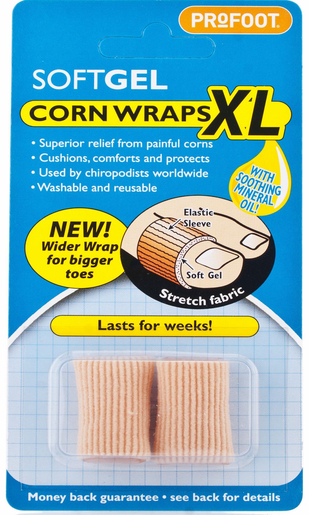 Pro-Kolin Profoot Soft Gel Corn Wraps XL