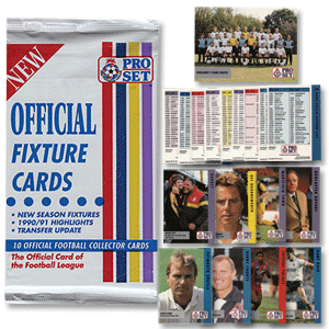 Pro-Set 90-91 Football League Official Fixture Cards