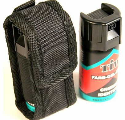 Pro Tec TIW FARB gel self defence spray with genuine Protec belt pouch.