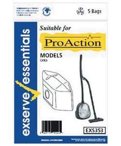 Proaction Plus CJ053 Compact Cleaner - Pack of 5 Bags