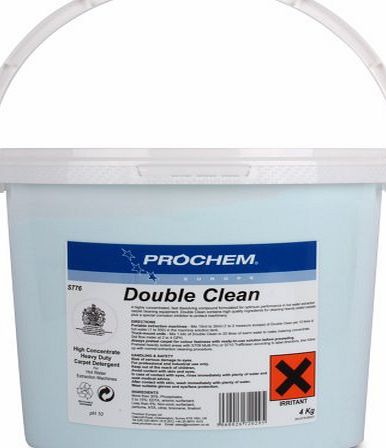 Prochem Double Clean Concentrated Heavy Duty Extraction Detergent. Gives A High Quality Clean Throughout. 4 Kg Tub That Dilutes 1:666 - Comes With TCH Anti-Bacterial Pen!
