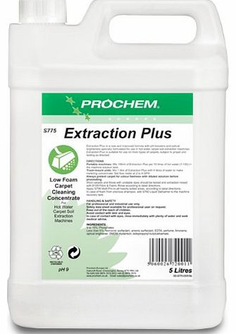 Extraction Plus, Professional Low Foam Cleaning Concentrate For Carpet Soil Extraction Machines - 10 Litres.- Comes With TCH Anti-Bacterial Pen!