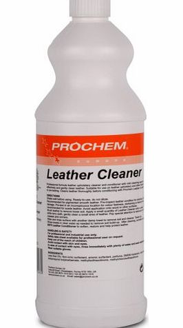 Prochem Leather Upholstery Cleaner. Ready To Use 1 Litre Leaving A Light Lemon Fragrance E672