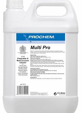 Prochem Multi Pro Professional Milti-Purpose PreSpotter Carpet Stain Cleaner 5L