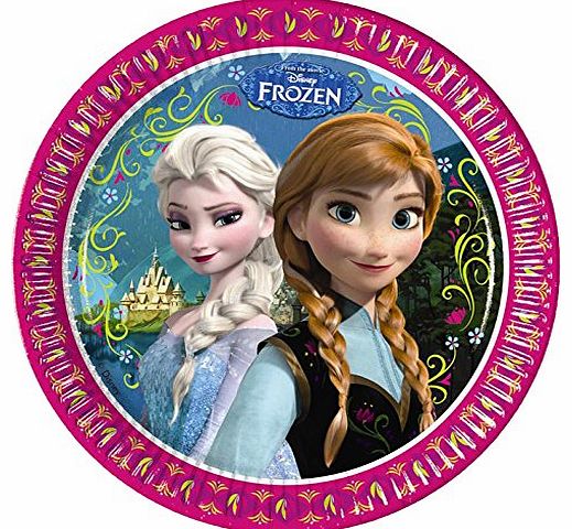 23cm Disney Frozen Paper Plates (Pack of 8)