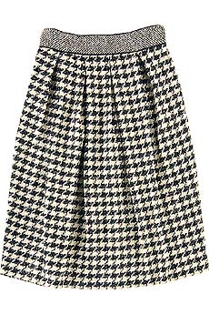 Houndstooth tweed skirt