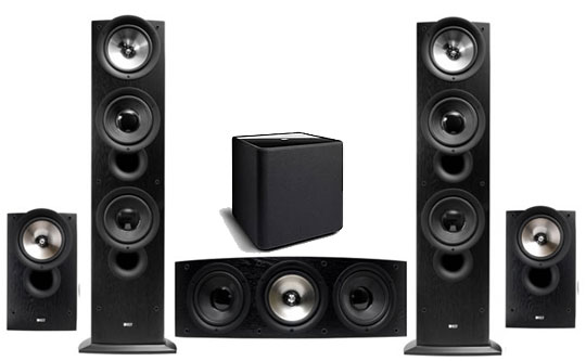 KEF Q Series AV 90 Speaker Package - Dark Apple