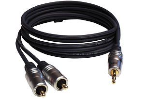 Profigold PGA3402 3.5mm jack to 2x Phono Cable - 1.2m