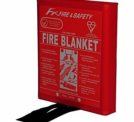 Profile Autones SMALL 1m x 1m Fire Blanket - Hard Durable Case