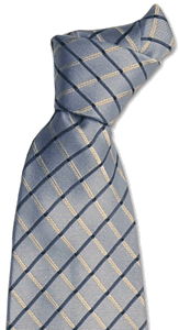 Profuomo Blue Large Square Silk Tie