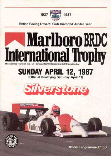 1987 F3000 International Trophy Silverstone Official Race Programme