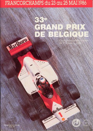 Programmes and Other Books Belgium Grand Prix 1986 Official Programme