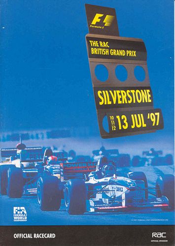 Programmes and Other Books British Grand Prix 1997 Official Race Card