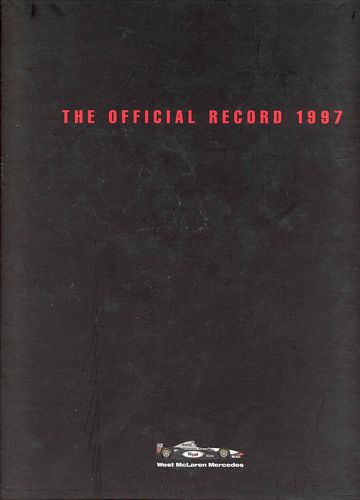 Programmes and Other Books McLaren The Official Record 1997 Book