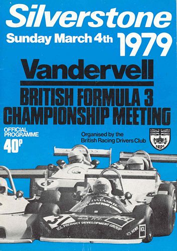 Programmes and Other Books Silverstone 1979 F3 Championship Meeting Official Programme