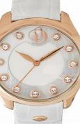 Project D Ladies Rose Gold White Watch