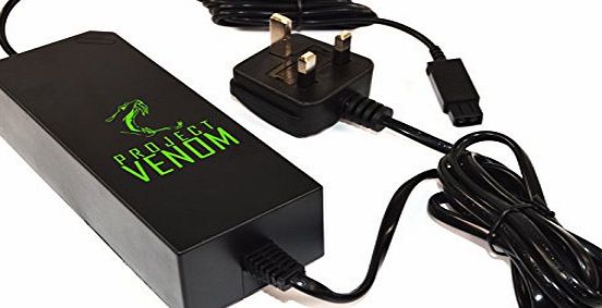 Project Venom Nintendo Wii Power Supply AC Adapter Mains Cable for British Sockets (3 Pins) UK Plug