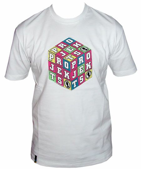 Projekts NYC Rubik Cube Graphic White T-Shirt