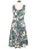 Promod Great Plains Womens Picasso Flower Dress, Absinthe, M