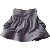 Promod Mini price flared skirt in cotton gaberdine grey 138