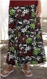 Penny Plain - Black 16long Jungle Flower Skirt