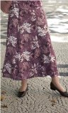 Promod Penny Plain - Purple 14 Leaf Print Skirt