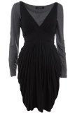 Promod PRINCIPLES - Black And Grey 2 In 1 Dress - Black - Size 12