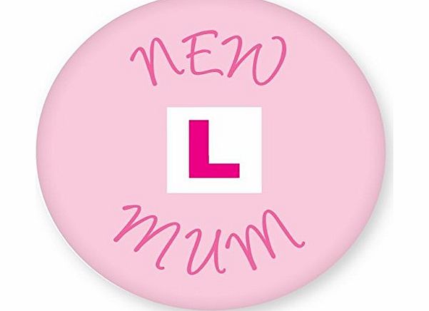 New Mum L Plate Baby Shower Mum to be Pregnancy Novelty Gift pin button badge