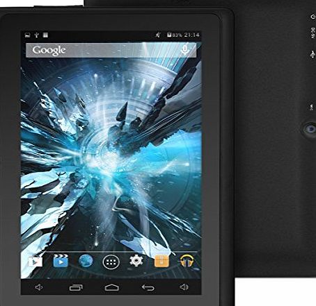 ProntoTec 7`` Android 4.4 Tablet PC, Cortex A8 1.2 Ghz Dual Core Processor,512MB / 4GB,Dual Camera,G-Sensor (Black)