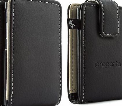 Proporta iPod nano 7G Case - Tough Elegant Flip Protective Case Cover, Matte Faux Leather Style in PU / Pleather. iPod nano 7th generation case cover - Black by Proporta