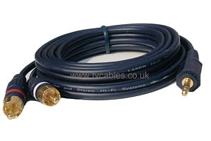 Prosignal 3.5mm Jack to 2x Phono Cable - 2m