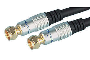 Prosignal Sky Satellite F Plug to F Plug Cable 2m