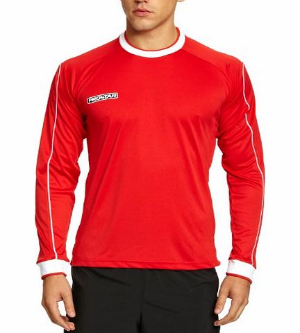 Prostar Celsius Unisex Adult Football Jersey - Scarlet-White, L 42``-44`` inch