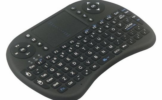 Prosteruk 2.4Ghz Wireless Mini Fly Air Keyboard with Touchpad Mouse Black Color